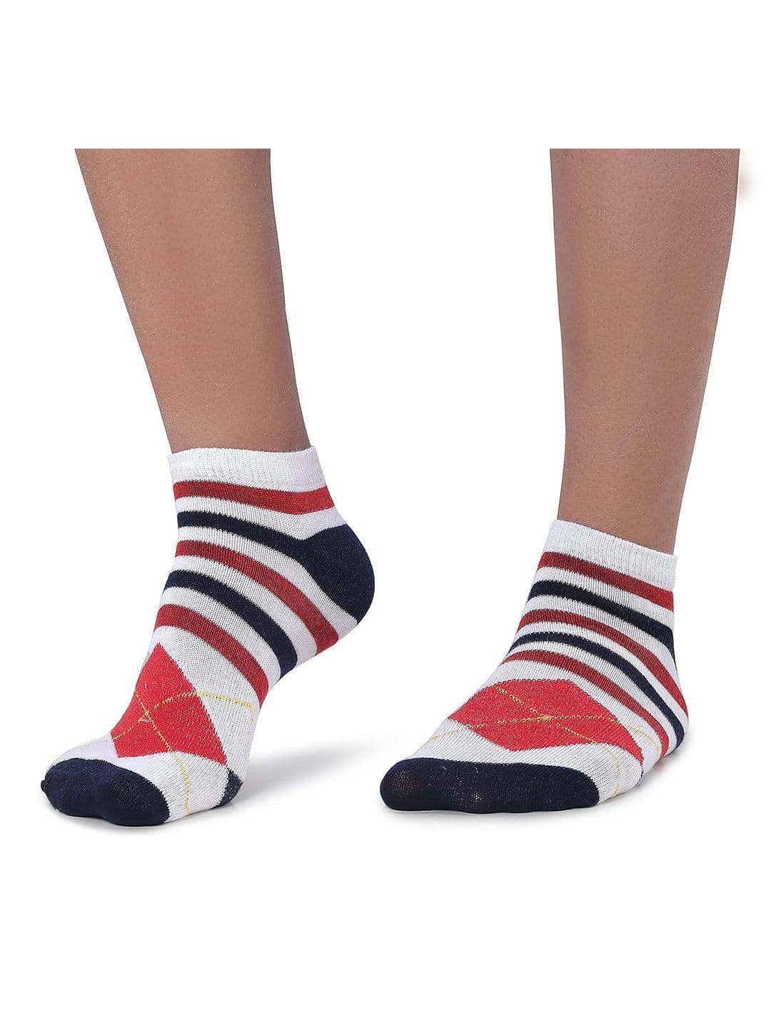 MJE Men Pack Of 5 Patterned Ankle Length Socks thumbnail 4