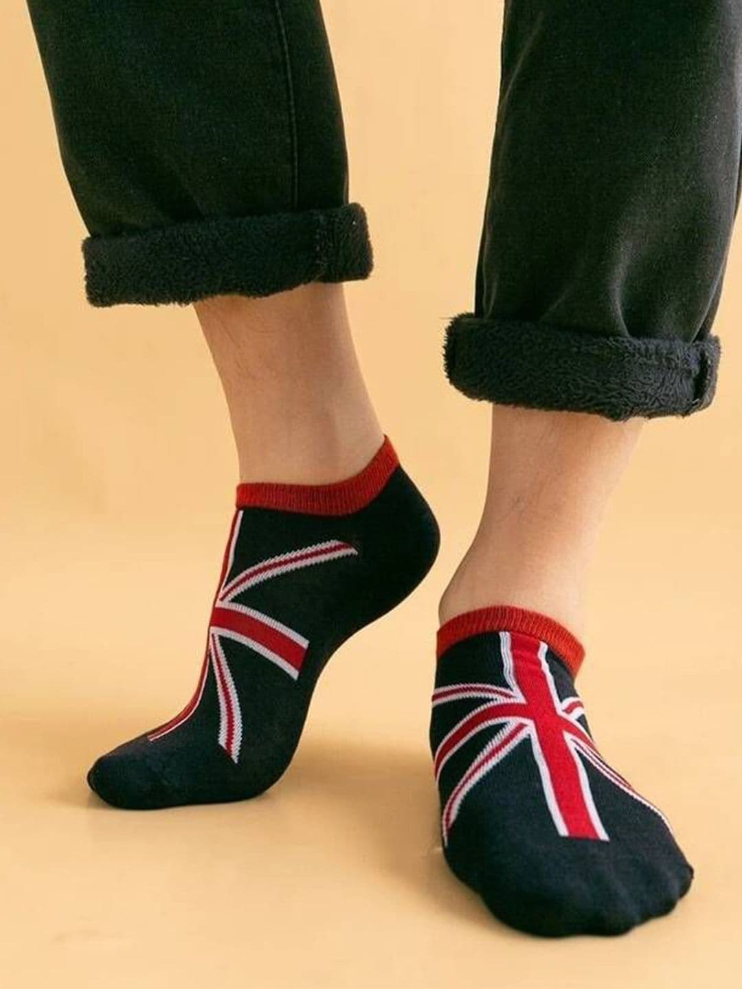 MJE Men Pack Of 5 Patterned Cotton Ankle Length Socks thumbnail 8