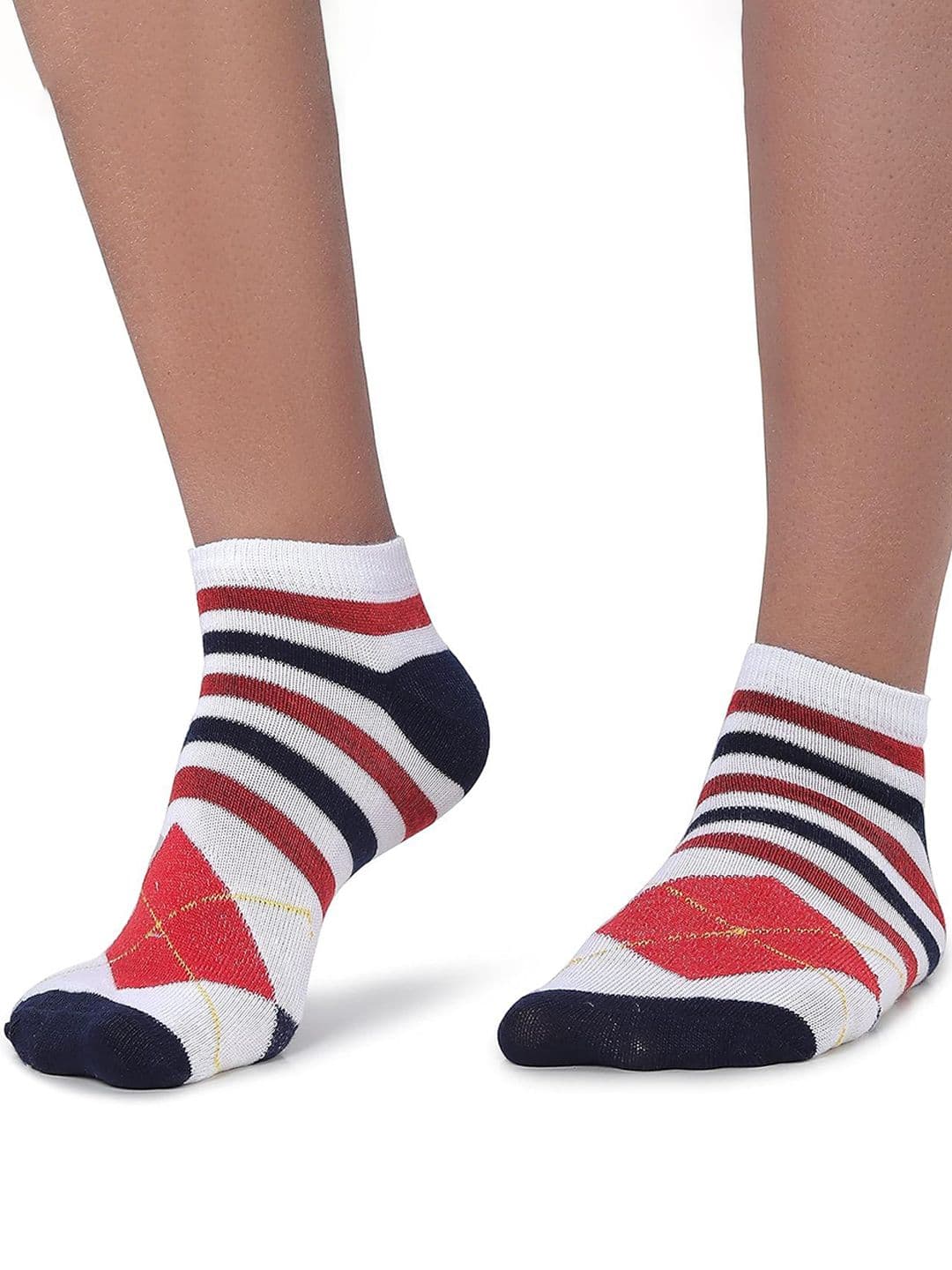 MJE Men Pack Of 5 Flag Patterned Ankle Length Socks thumbnail 7