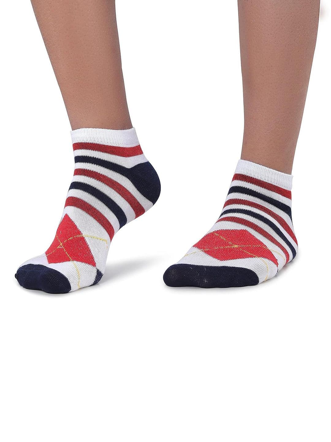 MJE Men Pack Of 5 Flag Patterned Ankle Length Socks thumbnail 4