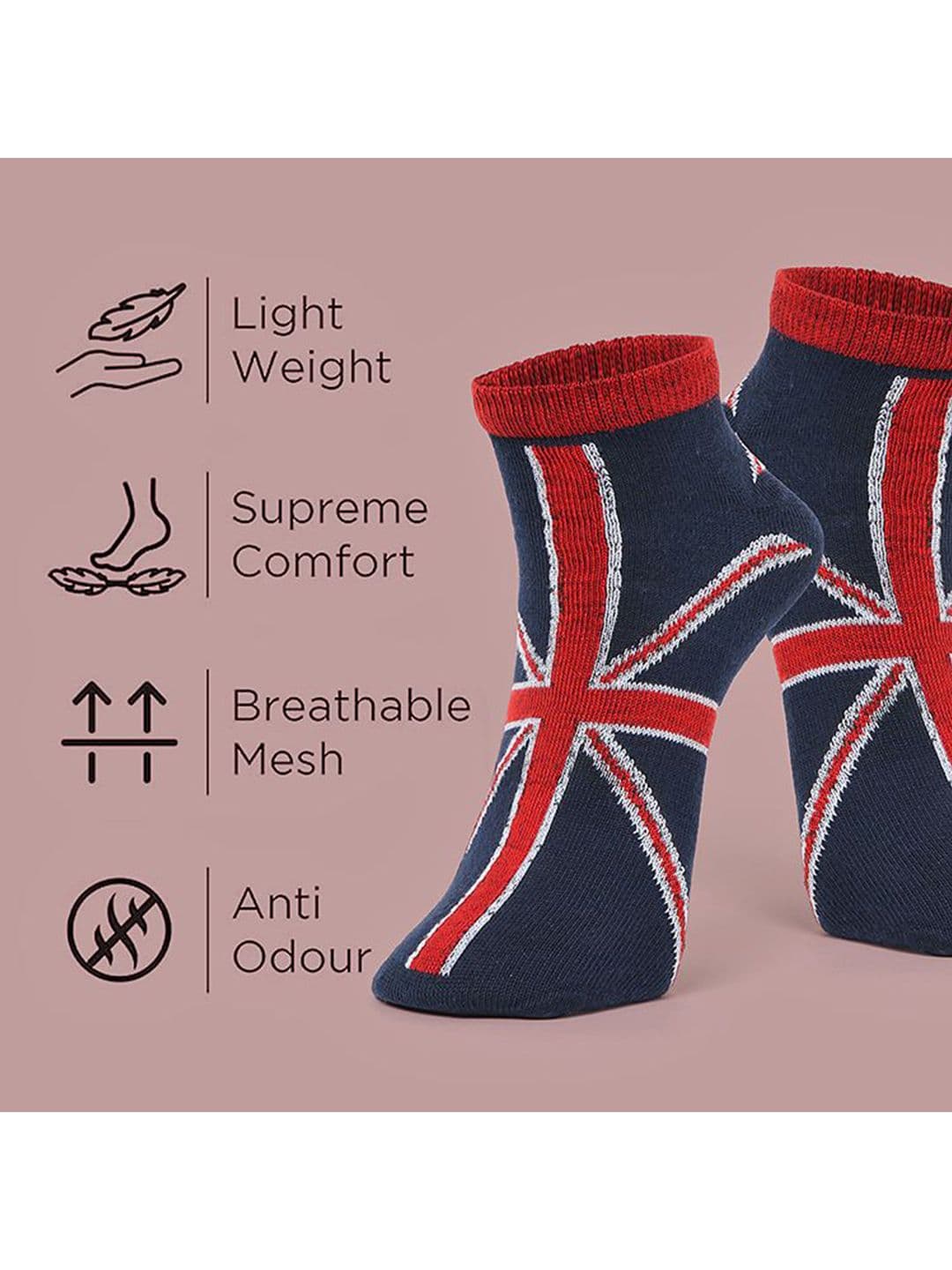 MJE Men Pack Of 5 Patterned Ankle Length Socks thumbnail 4
