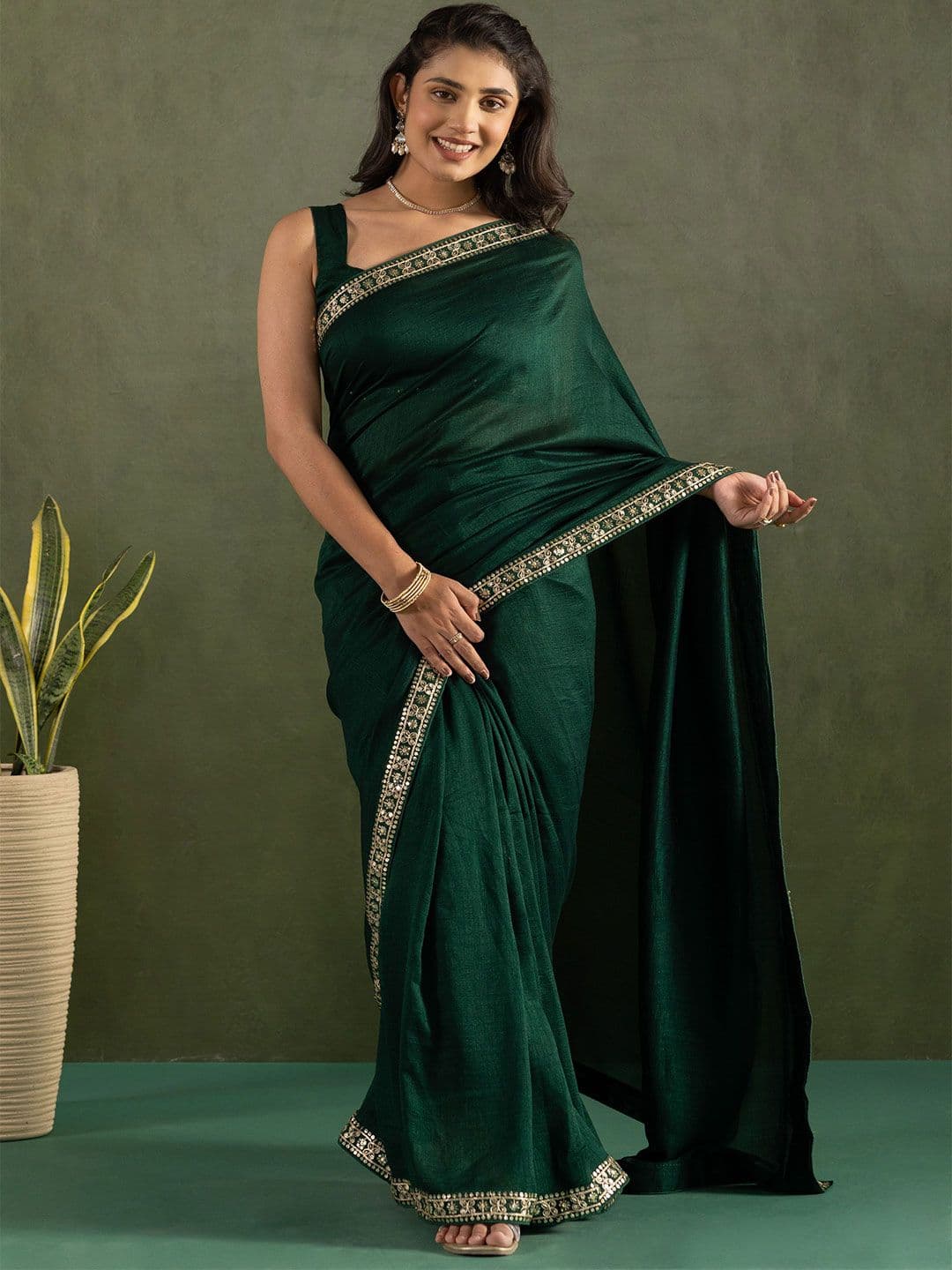 KAYOMMI Pure Chiffon Ready to Wear Saree - view 1