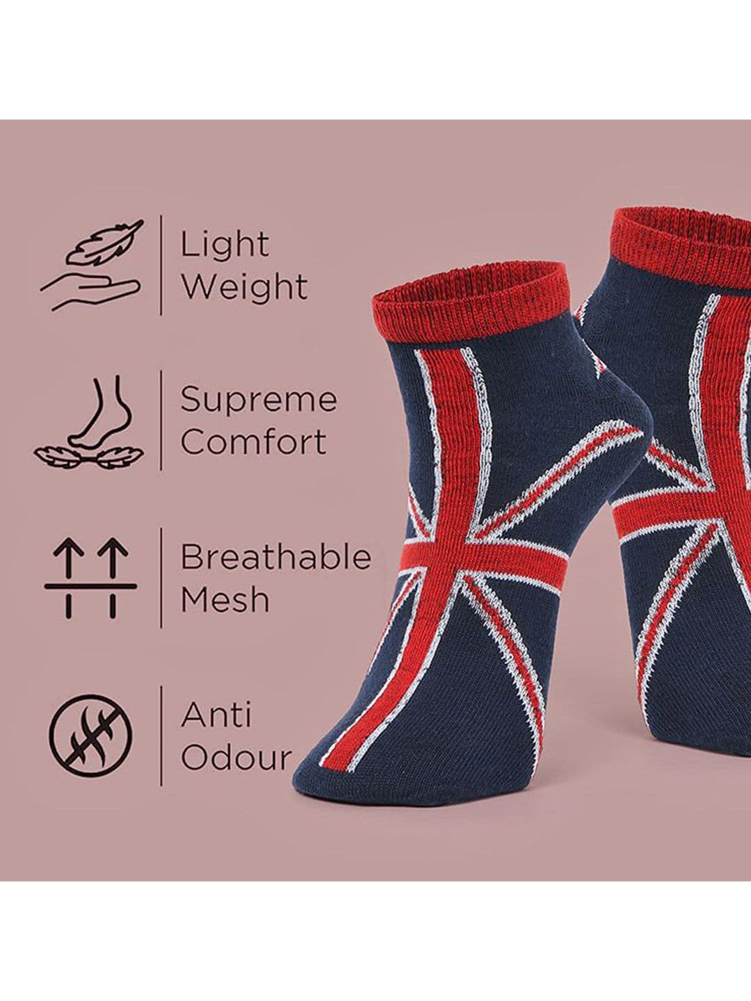 MJE Men Pack Of 5 Striped Ankle Length Socks thumbnail 5