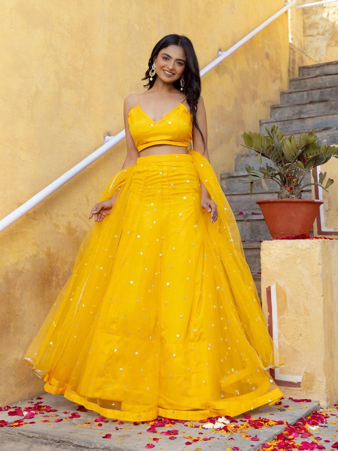 DEASHA INDIA Embroidered Ready to Wear Lehenga & Blouse With Dupatta thumbnail 4