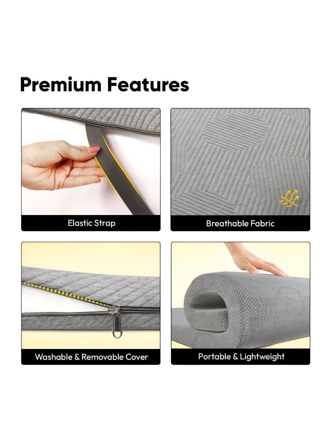 Frido Grey 2" Padding King Mattress thumbnail 7