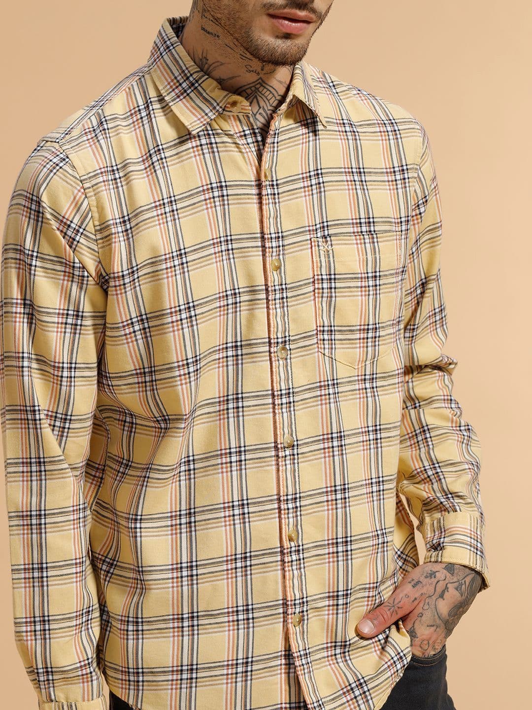 WROGN Comfort Tartan Checks Checked Casual Shirt thumbnail 5