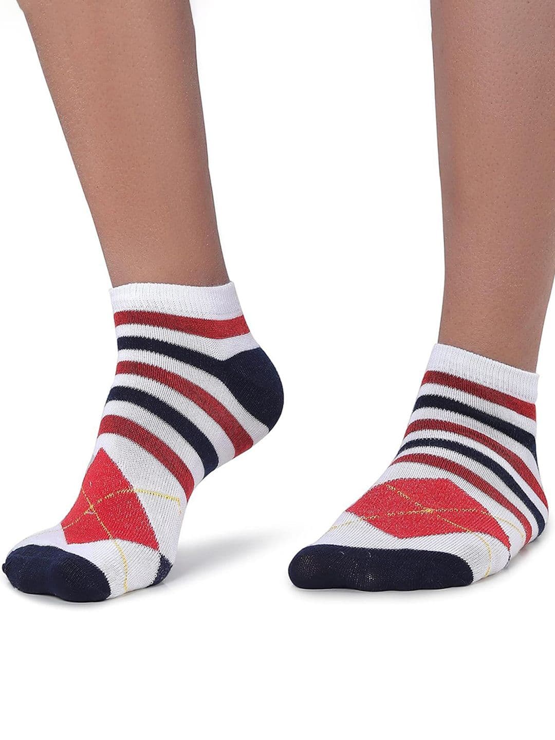 MJE Men Pack Of 5 Patterned Ankle Length Socks thumbnail 7