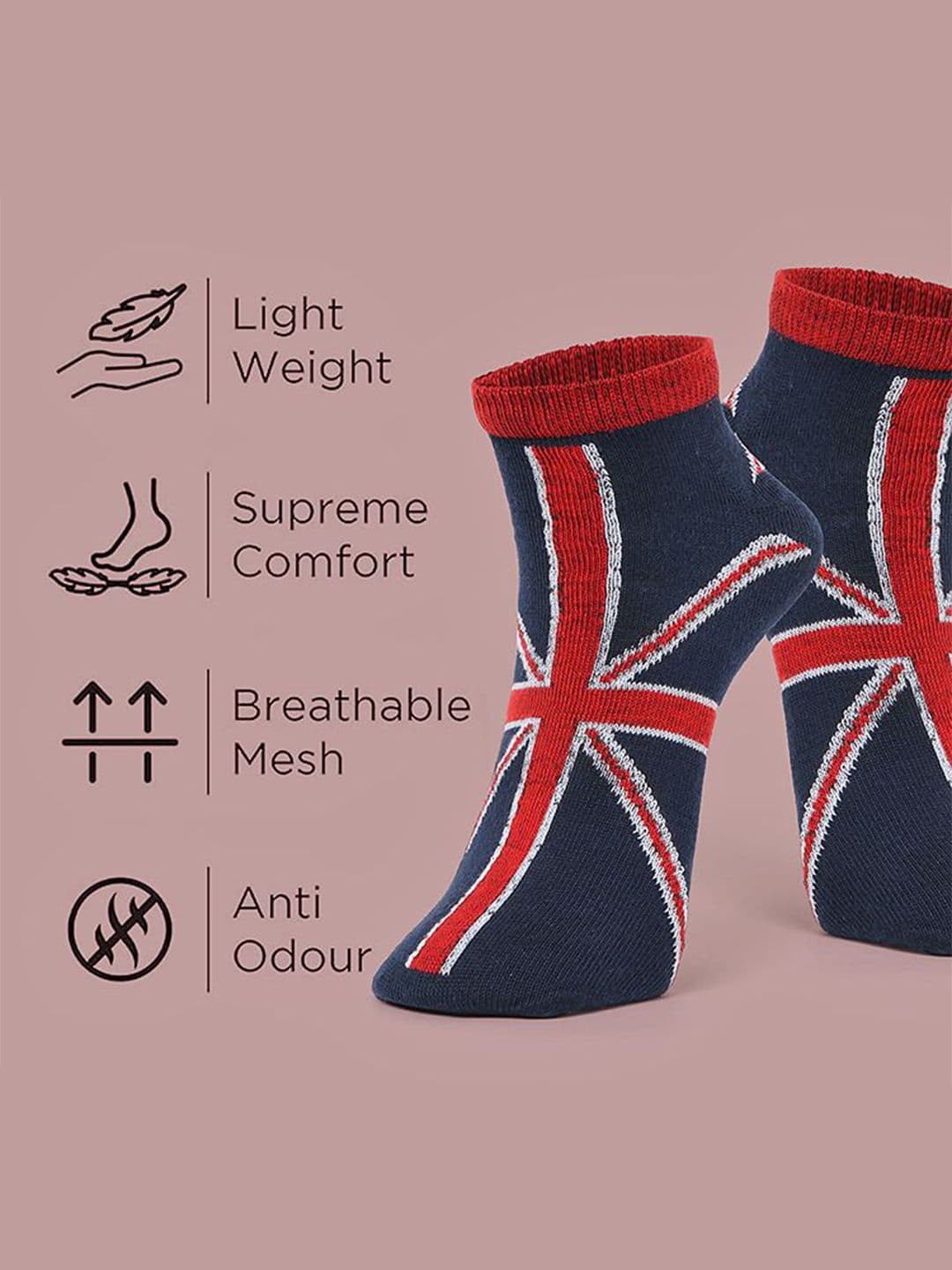 MJE Men Pack Of 5 Patterned Ankle Length Socks thumbnail 7