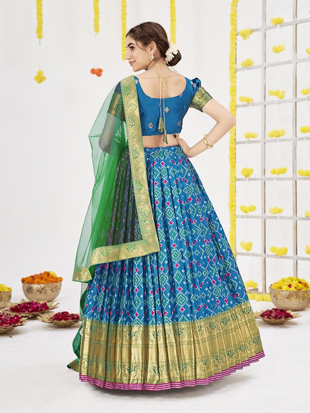 SHOPGARB Women Semi-Stitched Lehenga & Blouse & Dupatta thumbnail 3