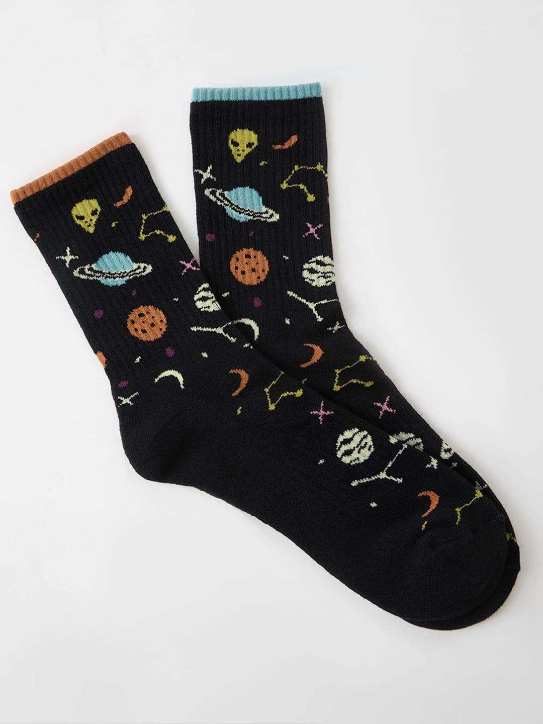 The Souled Store Men Above Ankle Length Souled Socks: Trippy Space thumbnail 3