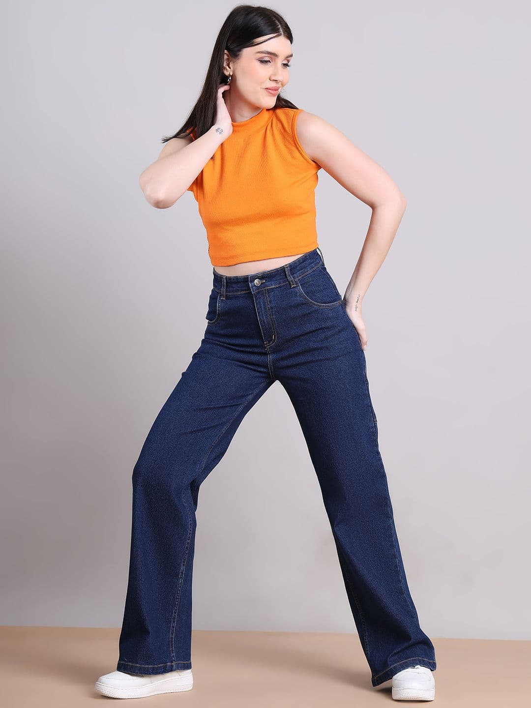 PUELLA Women Straight Fit High-Rise Stretchable Jeans thumbnail 3