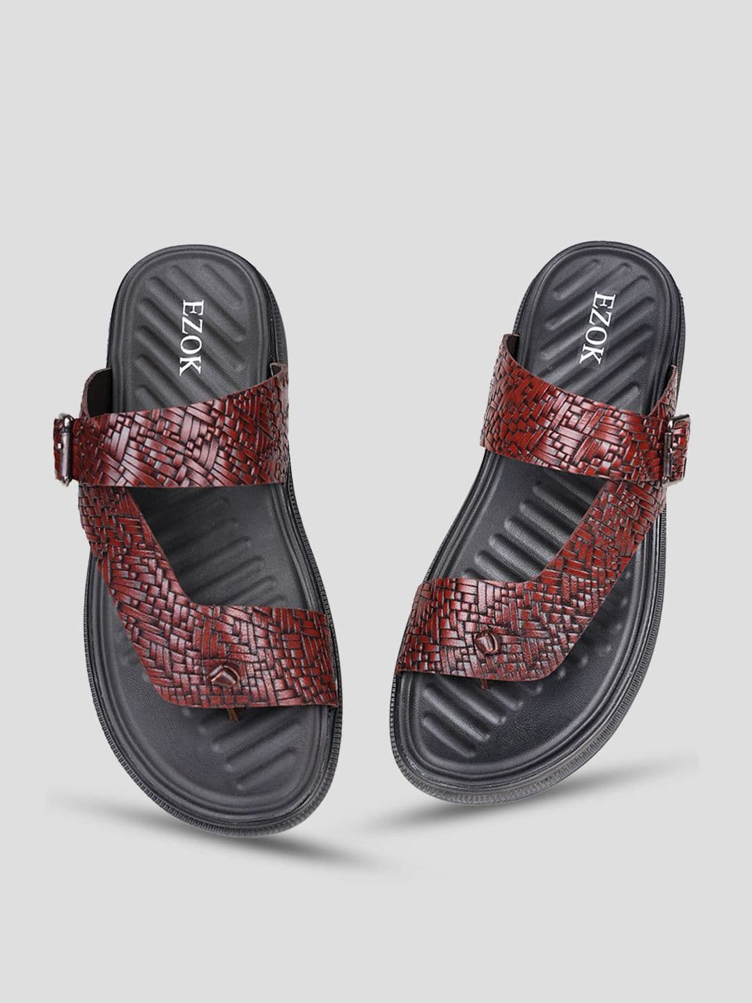 EZOK Men Leather Buckle Comfort Sandals thumbnail 5