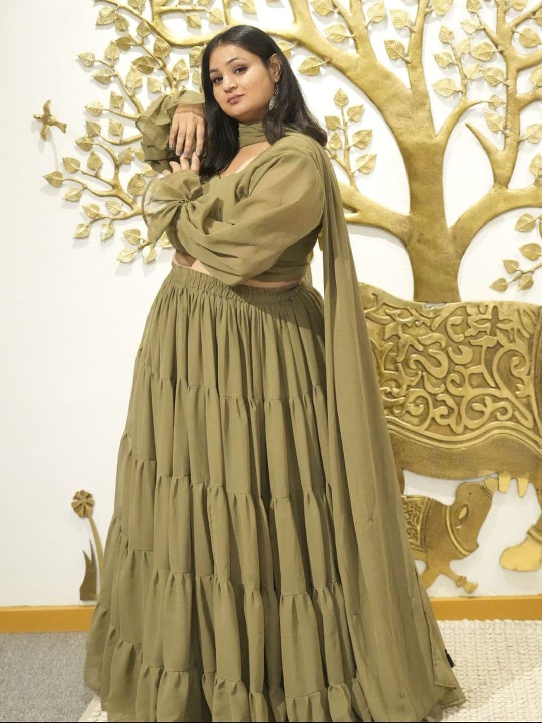Swadeshi Shringaar Women Lehenga & Blouse With Dupatta thumbnail 7