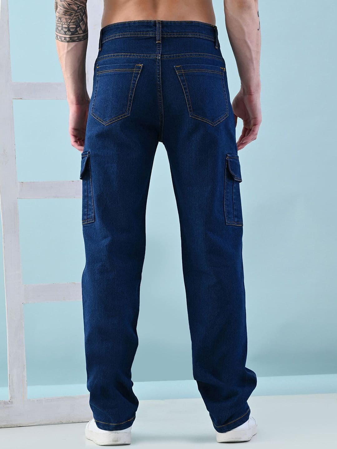 SZN Men Classic Jogger Mid-Rise Low Distress Jeans thumbnail 4