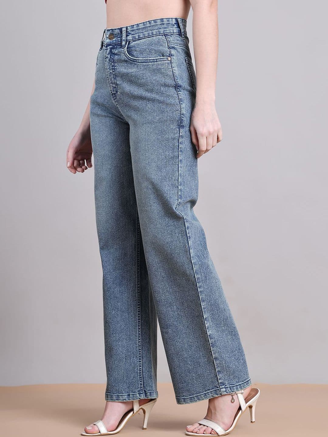 PUELLA Women Straight Fit High-Rise Stretchable Jeans thumbnail 3