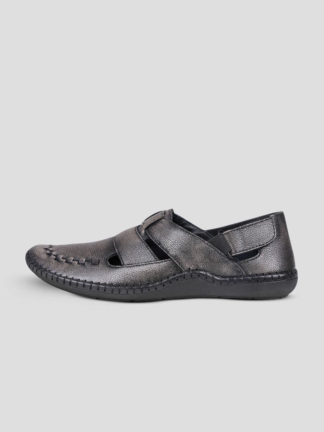 EZOK Men Leather Velcro Comfort Sandals thumbnail 6
