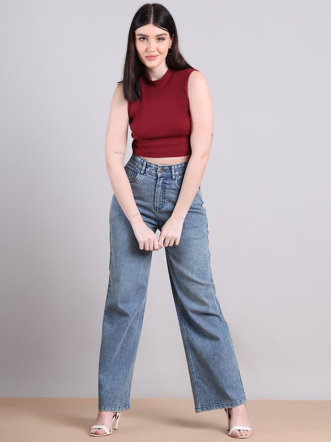 PUELLA Women Straight Fit High-Rise Stretchable Jeans thumbnail 6