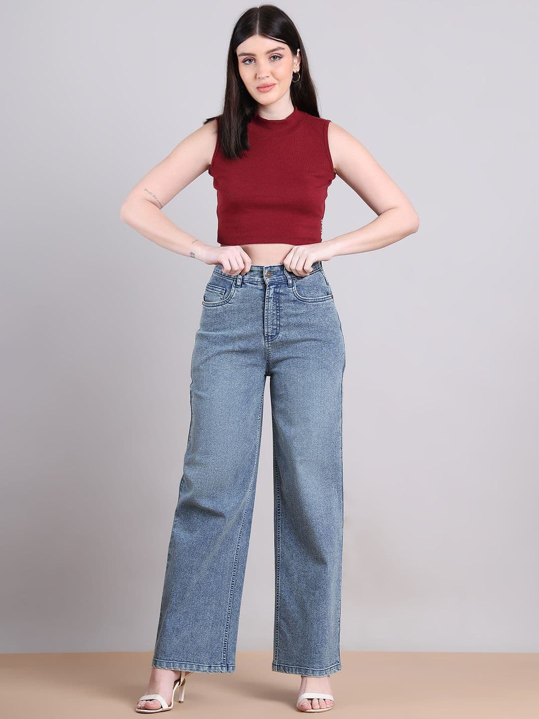 PUELLA Women Straight Fit High-Rise Stretchable Jeans thumbnail 5