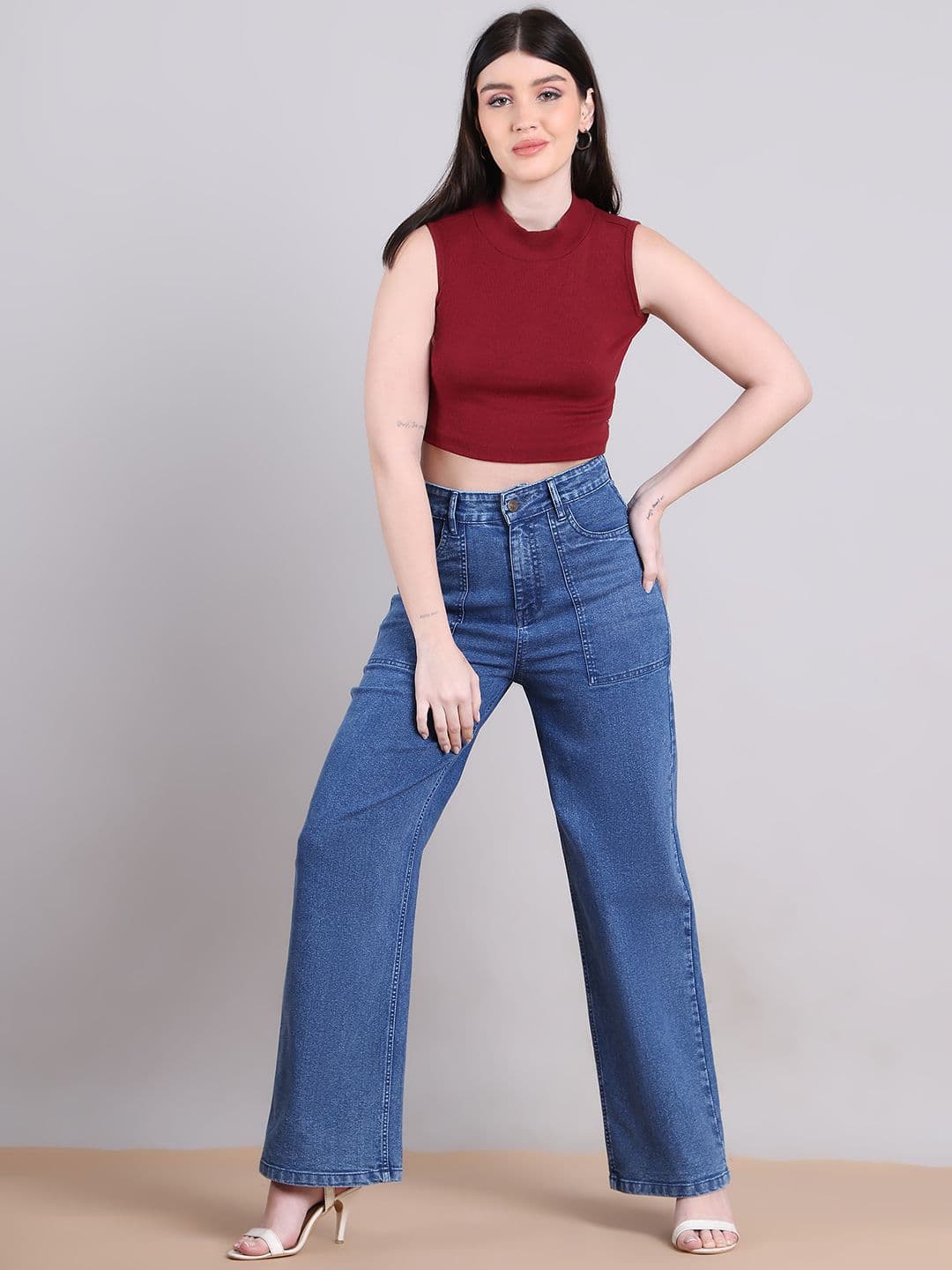 PUELLA Women Straight Fit High-Rise Stretchable Jeans thumbnail 6