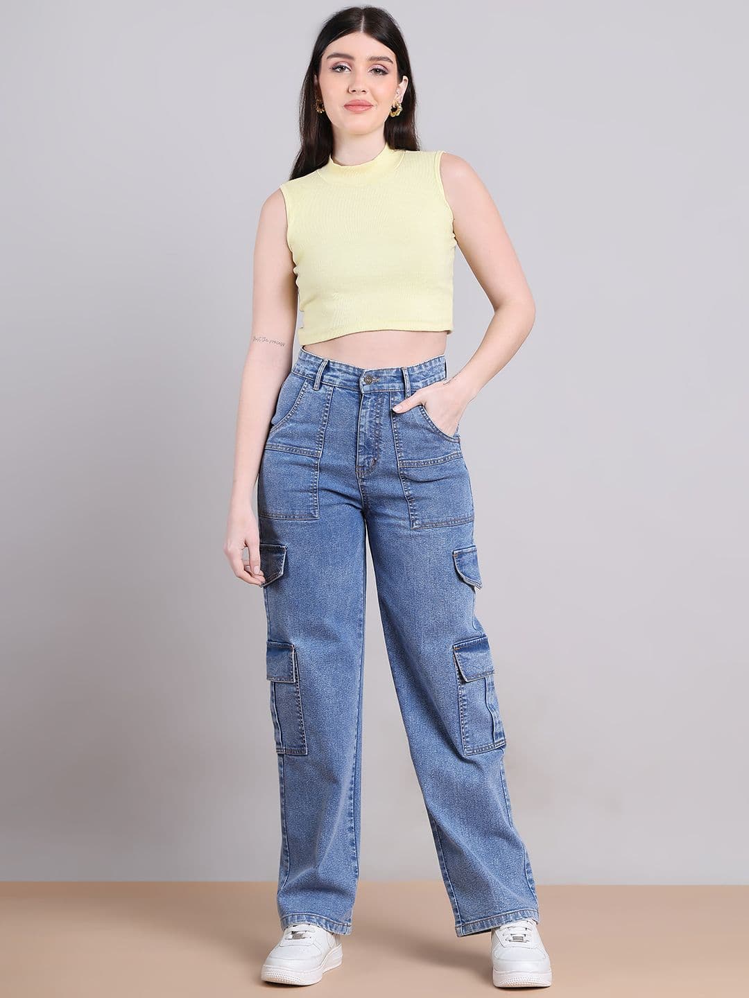 PUELLA Women Straight Fit High-Rise Light Fade Jeans thumbnail 4