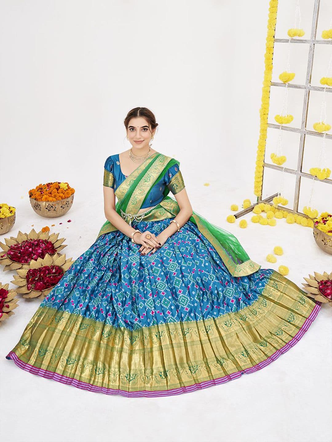 SHOPGARB Women Semi-Stitched Lehenga & Blouse & Dupatta thumbnail 6