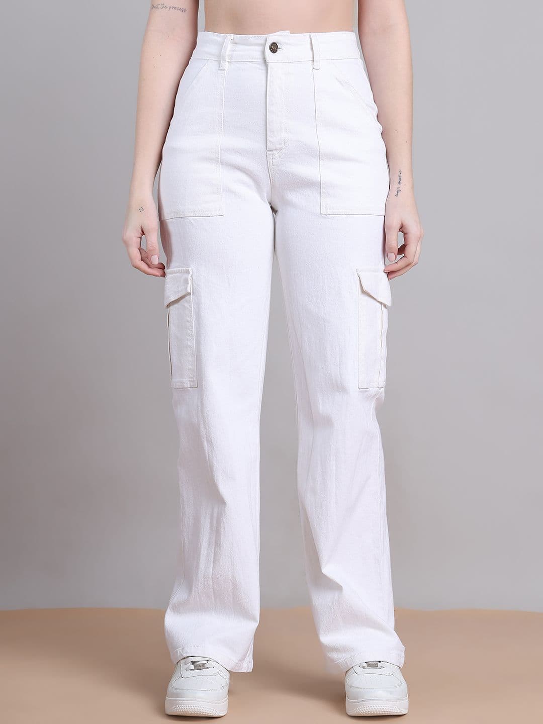 PUELLA Women Straight Fit High-Rise Cargo Jeans - view 1