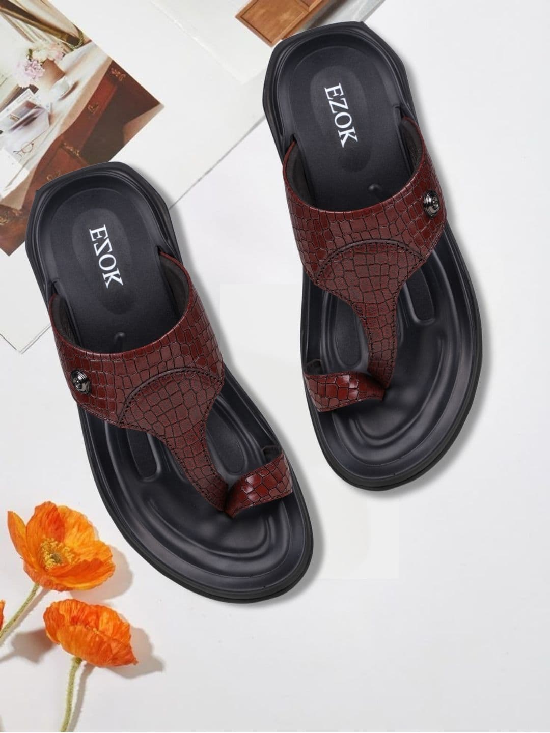 EZOK Men Leather Comfort Sandals - view 1