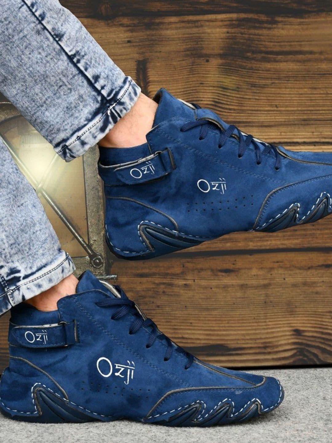 OZJI Enthusiasts Men High-Top Basketball Non-Marking Shoes thumbnail 7