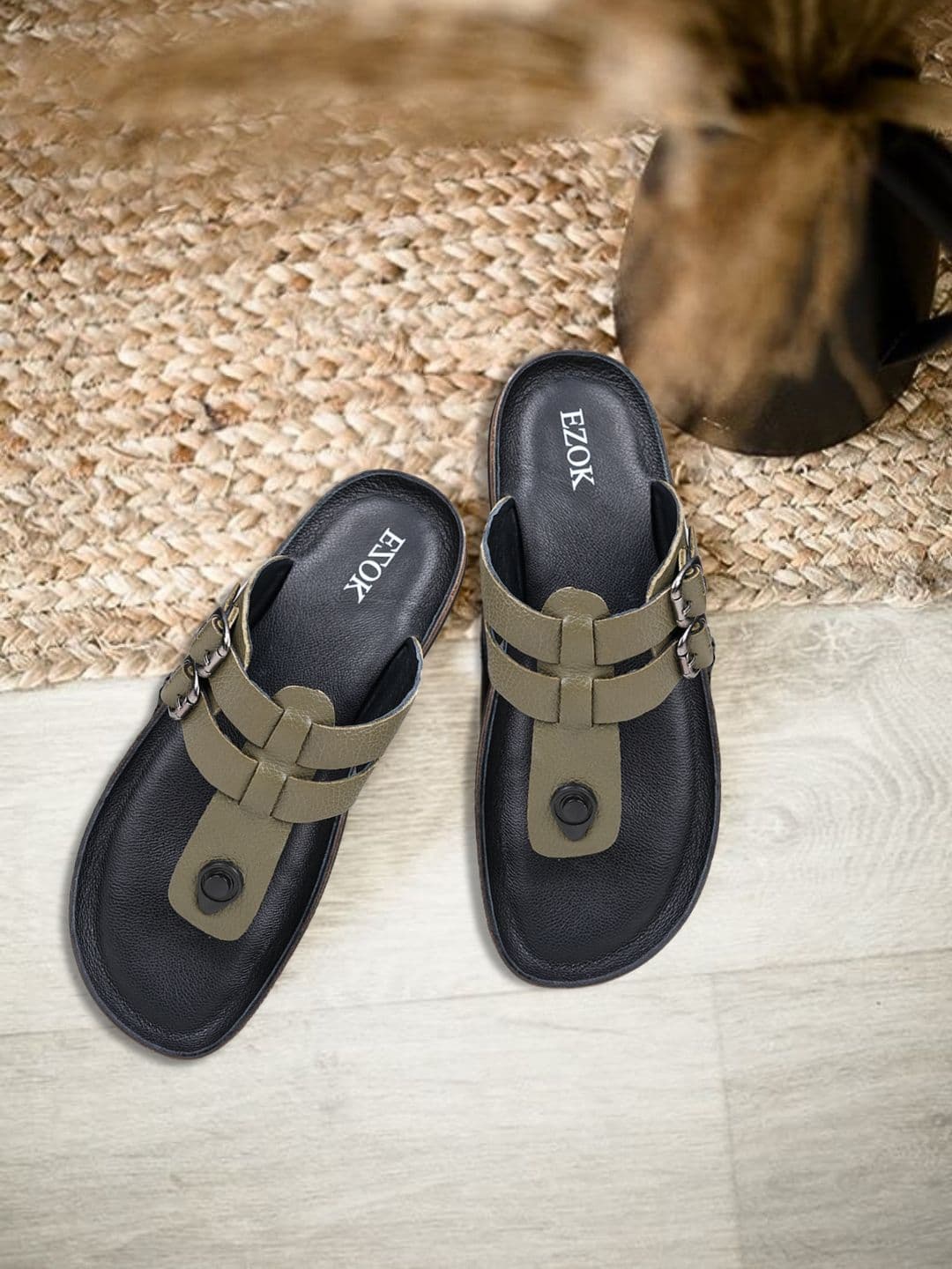 EZOK Men Leather Comfort Durable Sandals - view 1