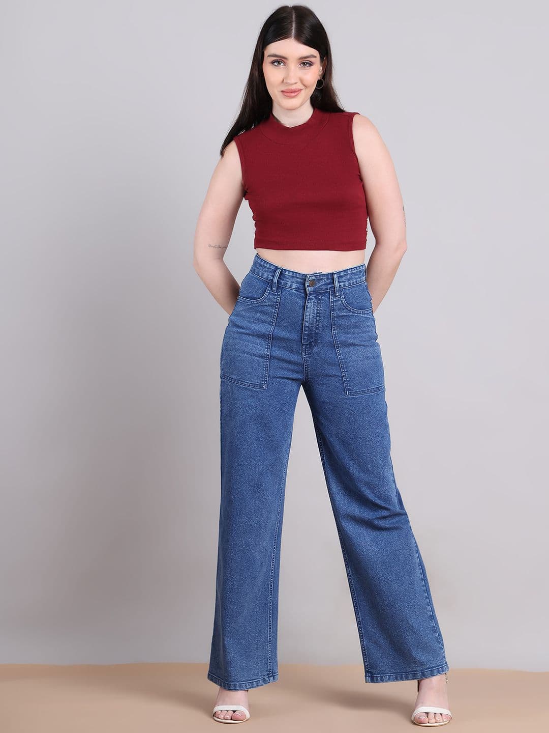 PUELLA Women Straight Fit High-Rise Stretchable Jeans thumbnail 7