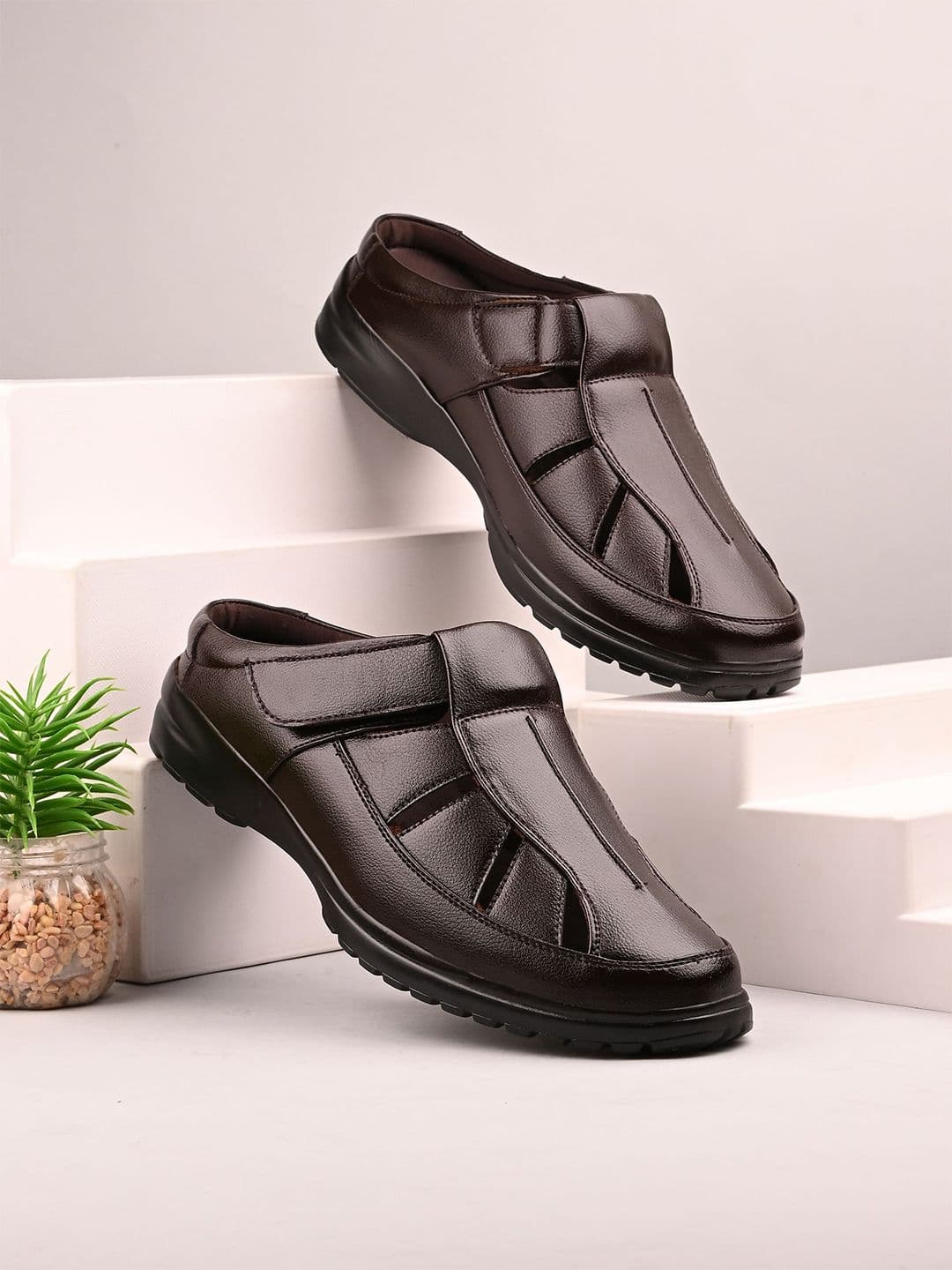 BERKINS Men Comfort Sandals With Velcro Closure - view 1