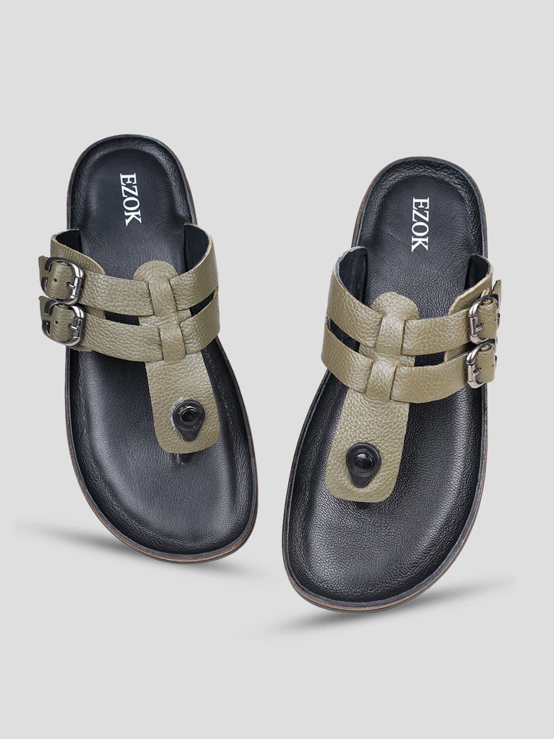 EZOK Men Leather Comfort Durable Sandals thumbnail 4