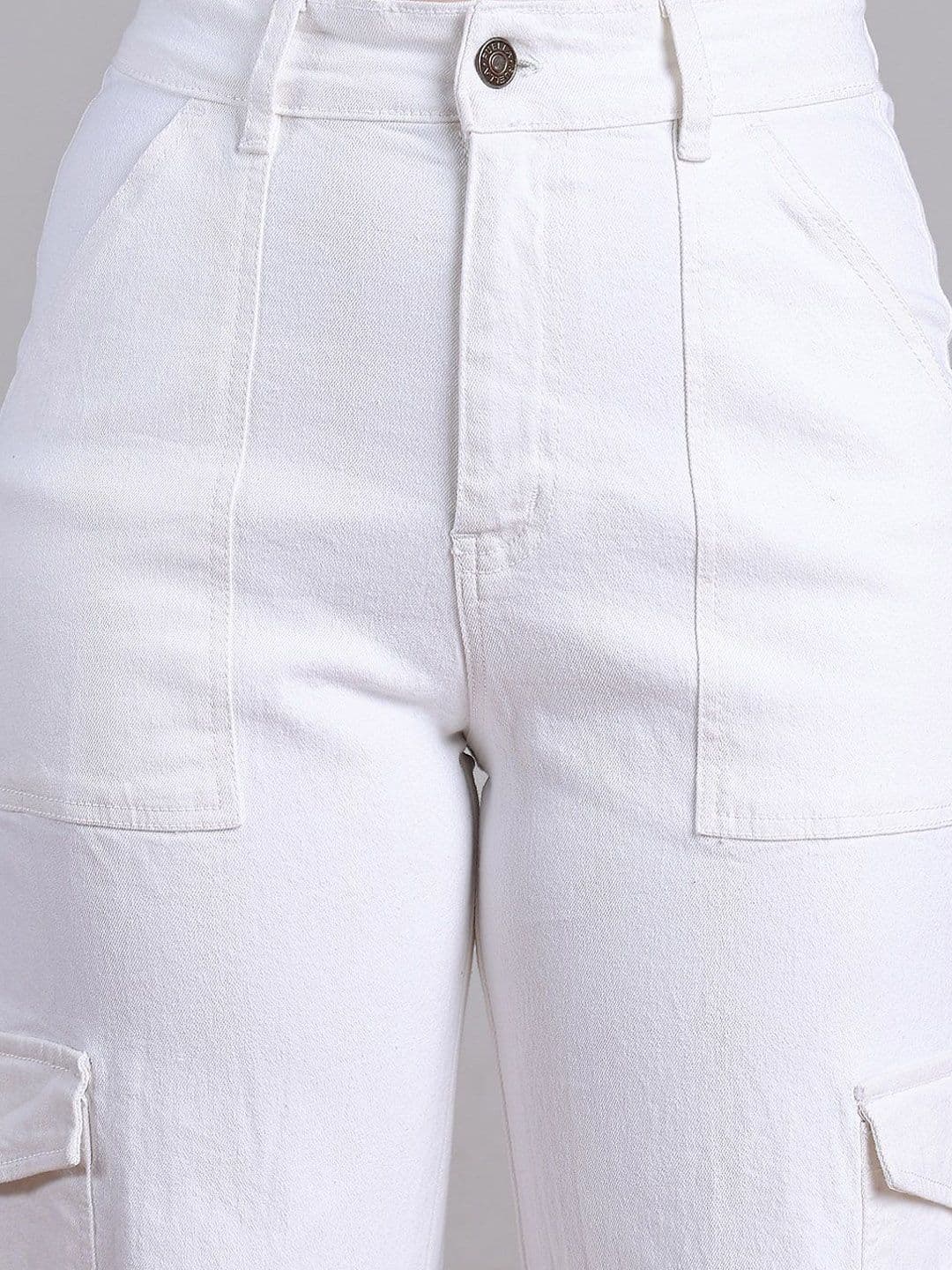 PUELLA Women Straight Fit High-Rise Cargo Jeans thumbnail 6