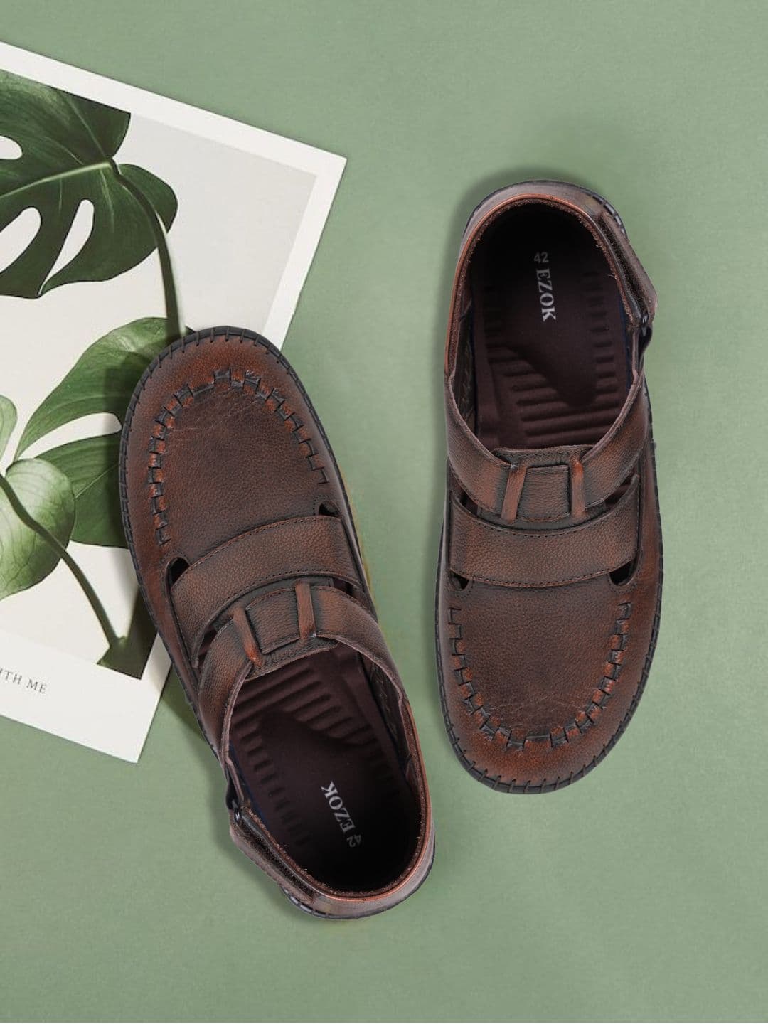 EZOK Men Leather Comfort Sandals - view 1