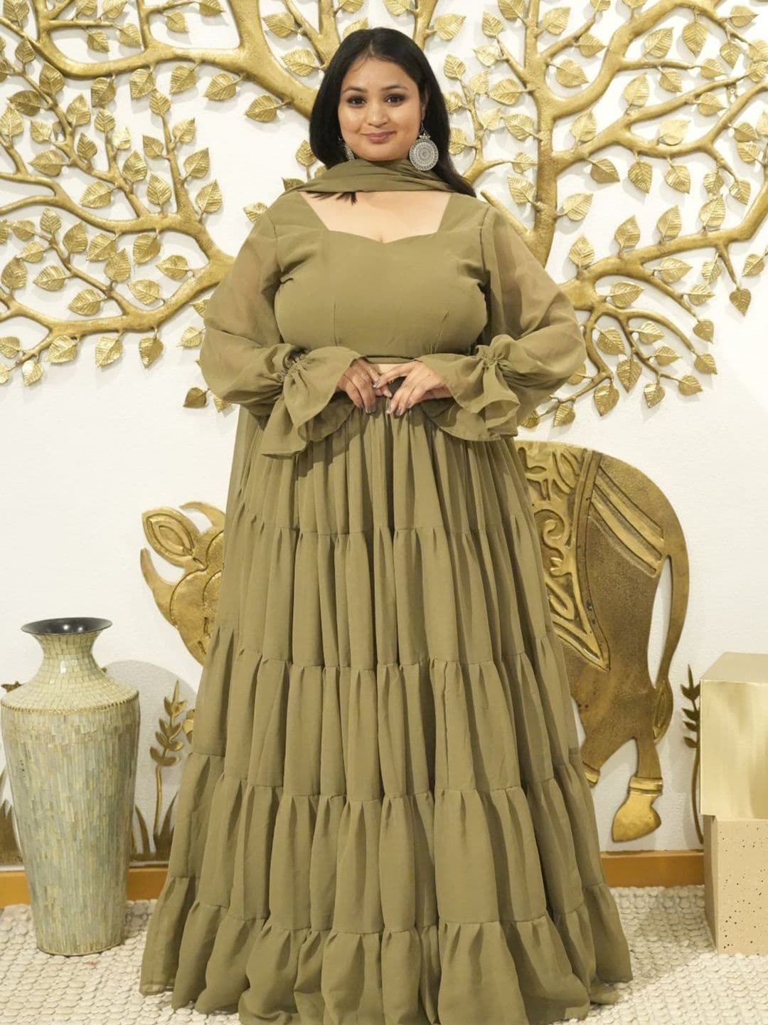 Swadeshi Shringaar Women Lehenga & Blouse With Dupatta - view 1