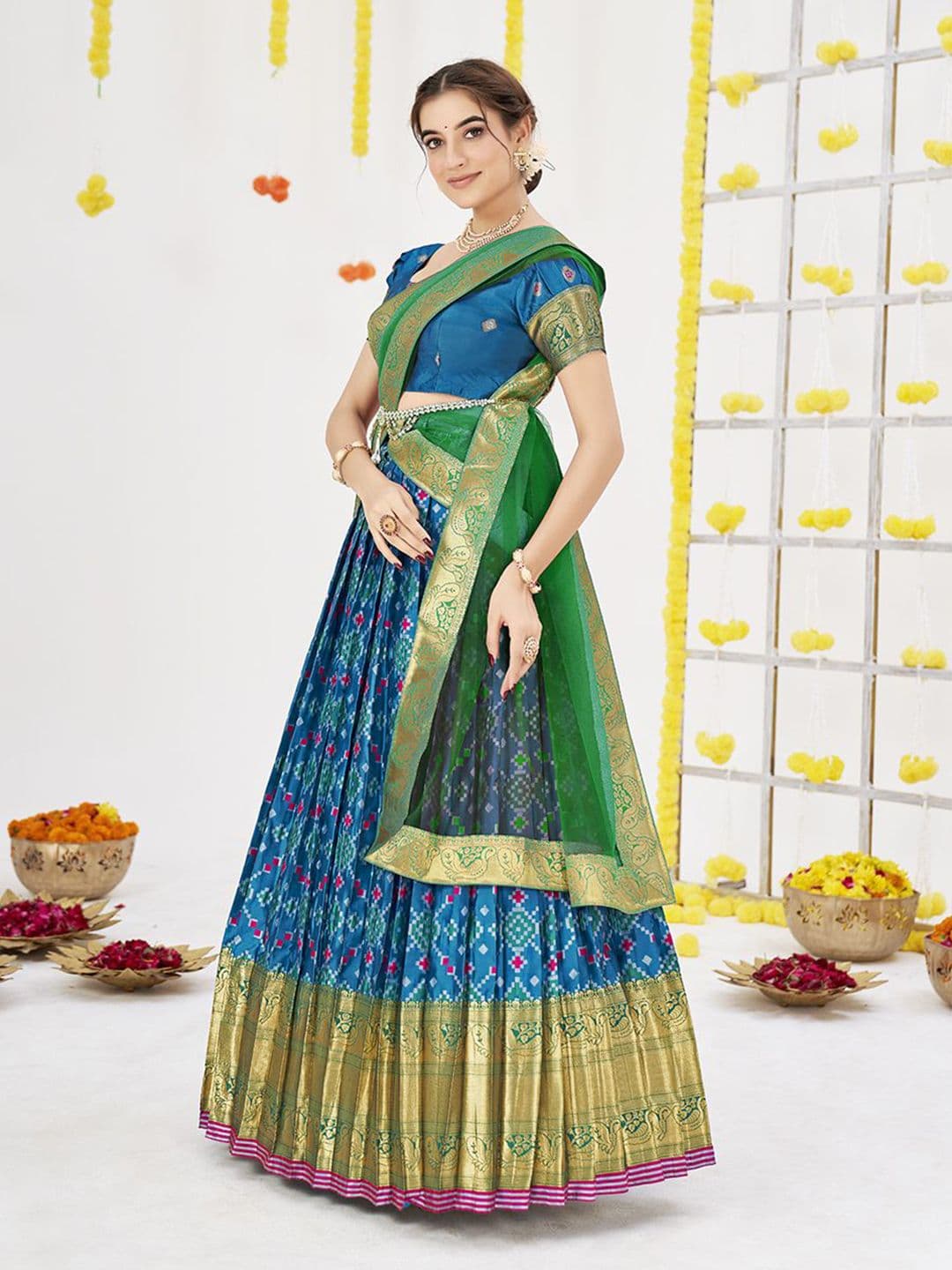 SHOPGARB Women Semi-Stitched Lehenga & Blouse & Dupatta thumbnail 4