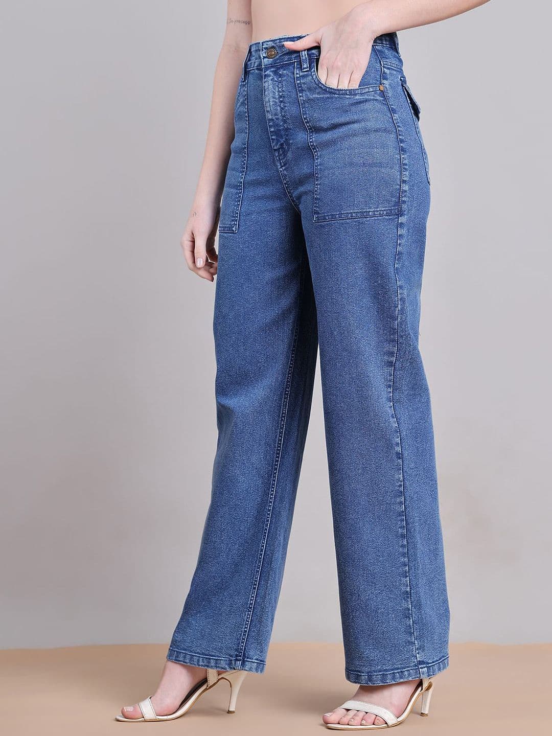 PUELLA Women Straight Fit High-Rise Stretchable Jeans thumbnail 4