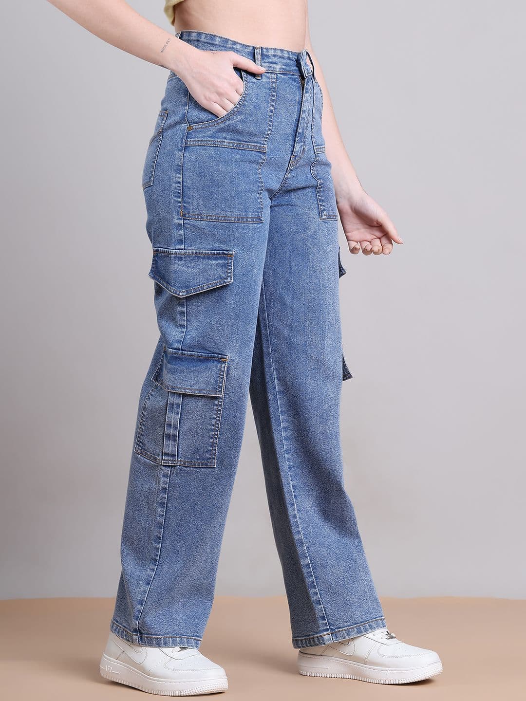 PUELLA Women Straight Fit High-Rise Light Fade Jeans thumbnail 6
