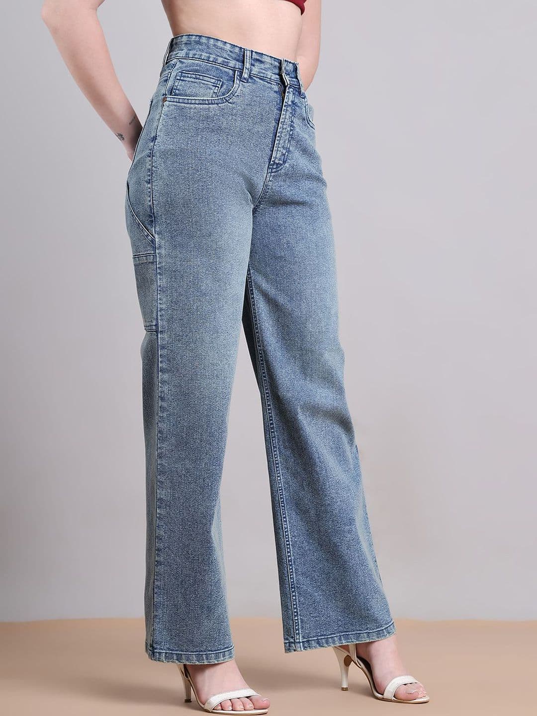 PUELLA Women Straight Fit High-Rise Stretchable Jeans thumbnail 4