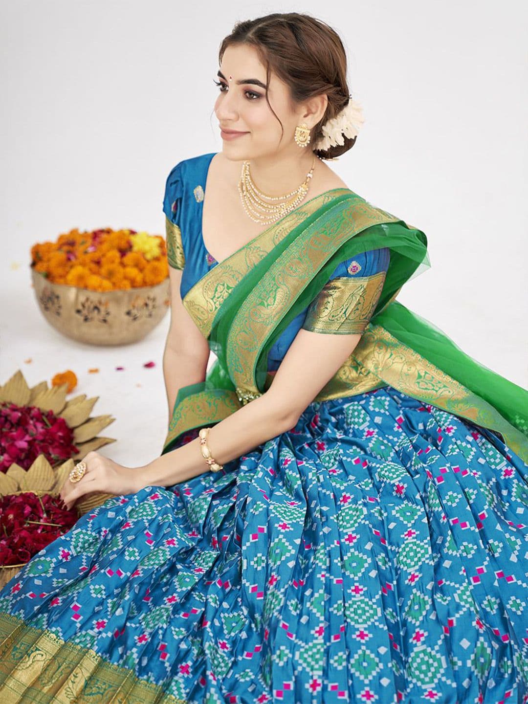 SHOPGARB Women Semi-Stitched Lehenga & Blouse & Dupatta thumbnail 2