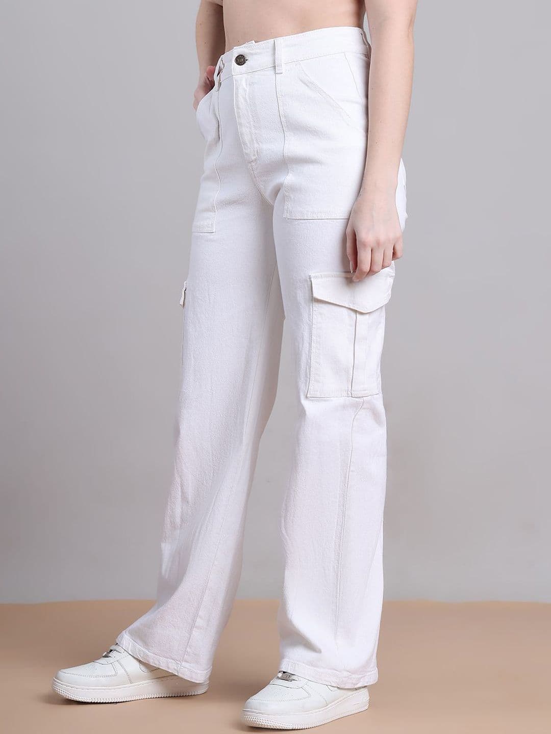 PUELLA Women Straight Fit High-Rise Cargo Jeans thumbnail 7