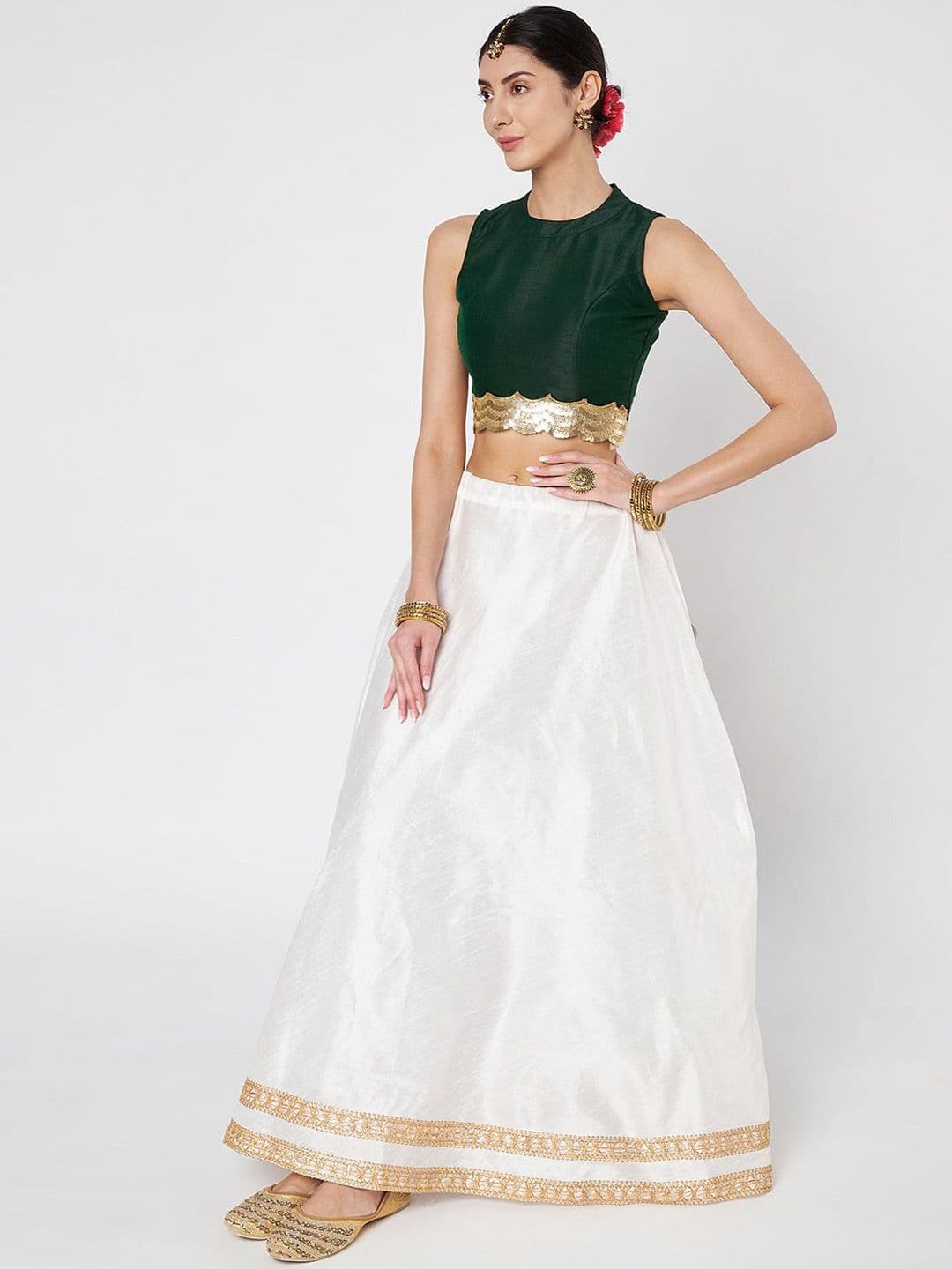 studio rasa Embellished A-Line Maxi Bias Skirt thumbnail 4