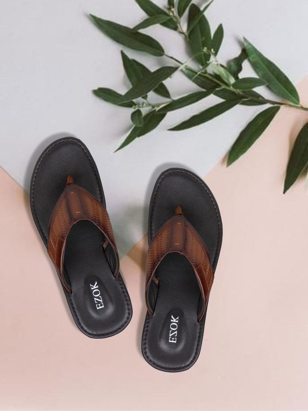 EZOK Men Leather Comfort Sandals - view 1