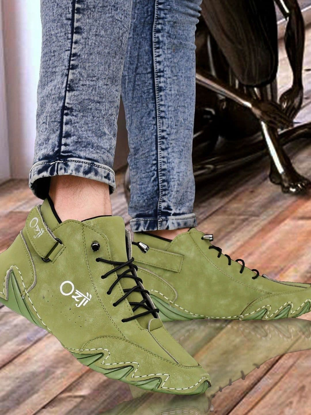 OZJI Men Lace-Ups Mid-Top Basketball Non-Marking Shoes thumbnail 2