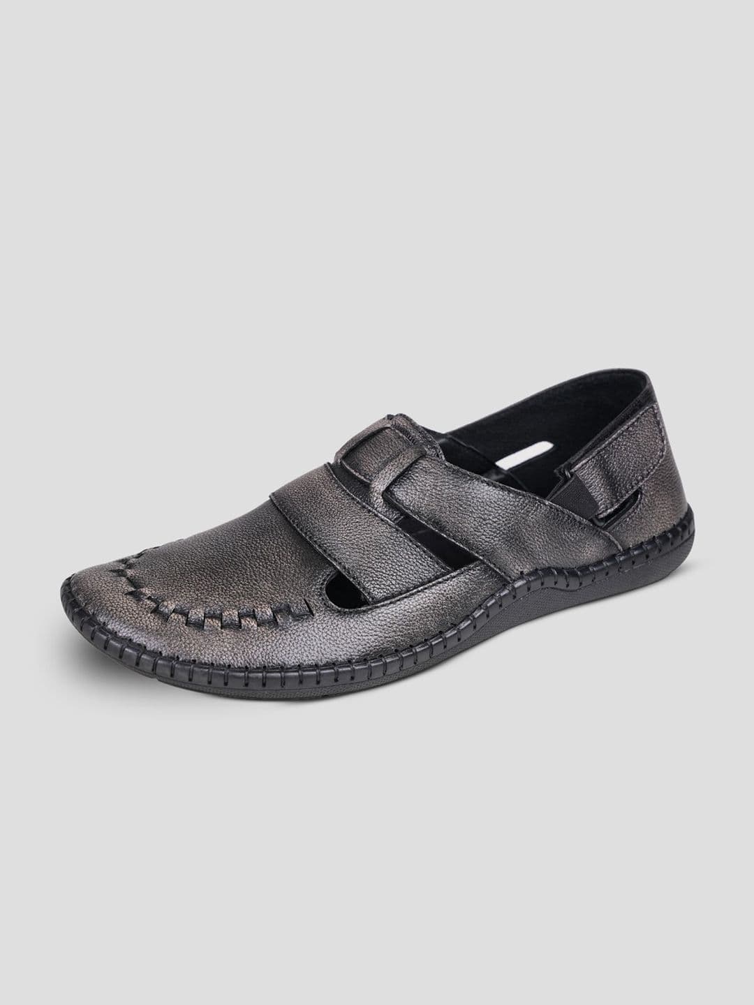 EZOK Men Leather Velcro Comfort Sandals thumbnail 5
