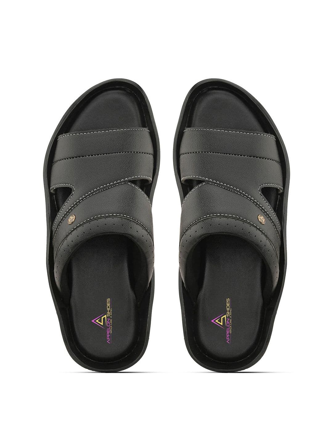 Appelon Men Solid Slip On Comfort Sandals thumbnail 7