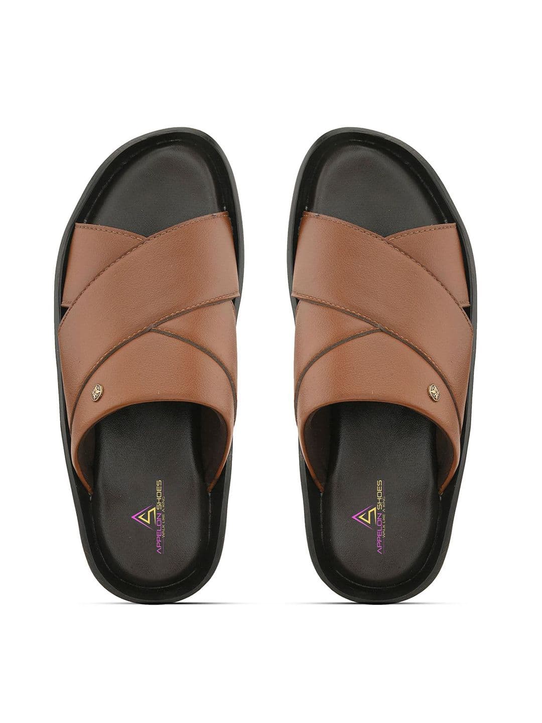 Appelon Men Synthetic Leather Slip-On Comfort Sandals thumbnail 4