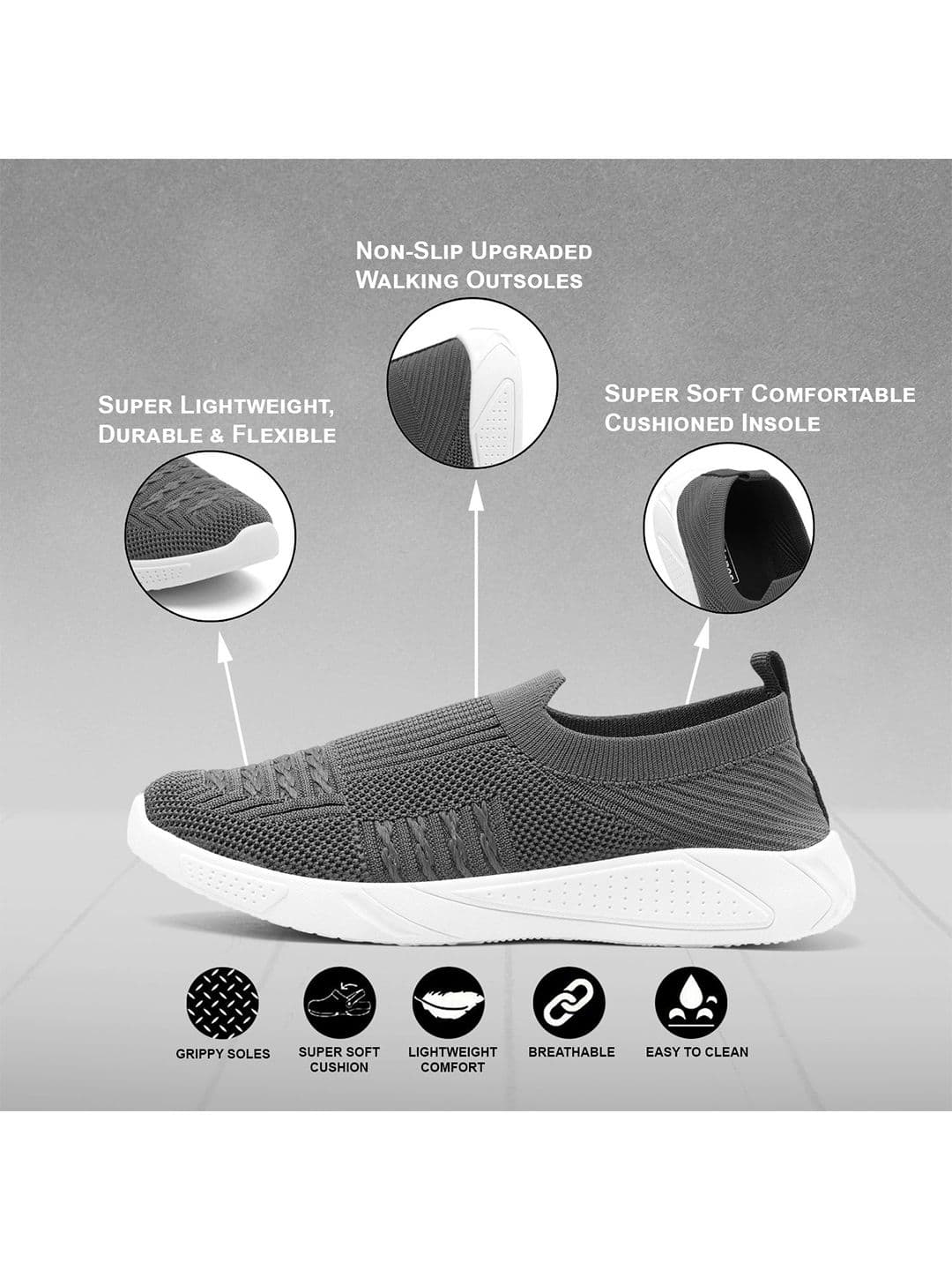 FLIPJONES Women Mesh Flyknit Running Non-Marking Shoes thumbnail 3