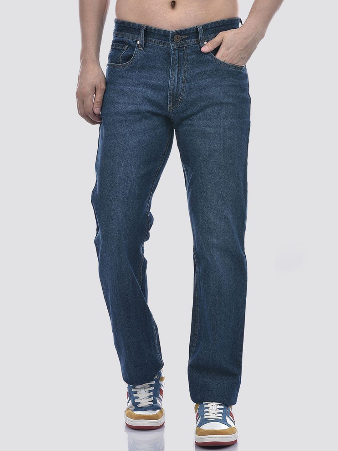 Numero Uno Men Regular Fit Mid-Rise Light Fade Stretchable Jeans - view 1