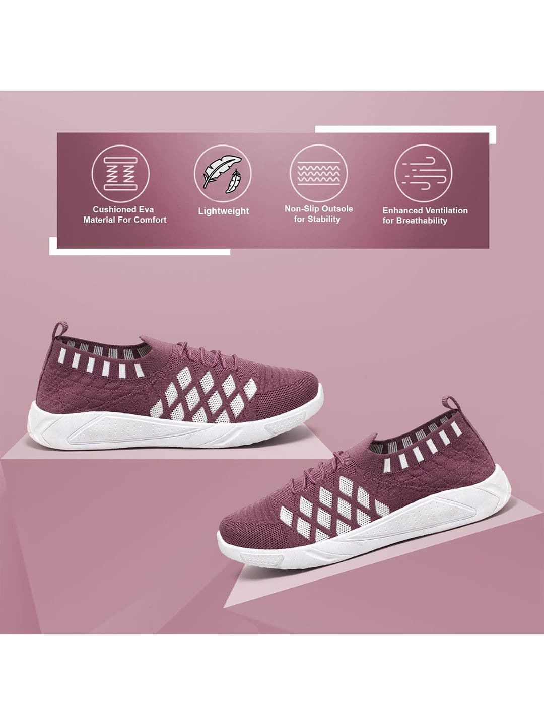 FLIPJONES Women Mesh High-Top Running Non-Marking Shoes thumbnail 3